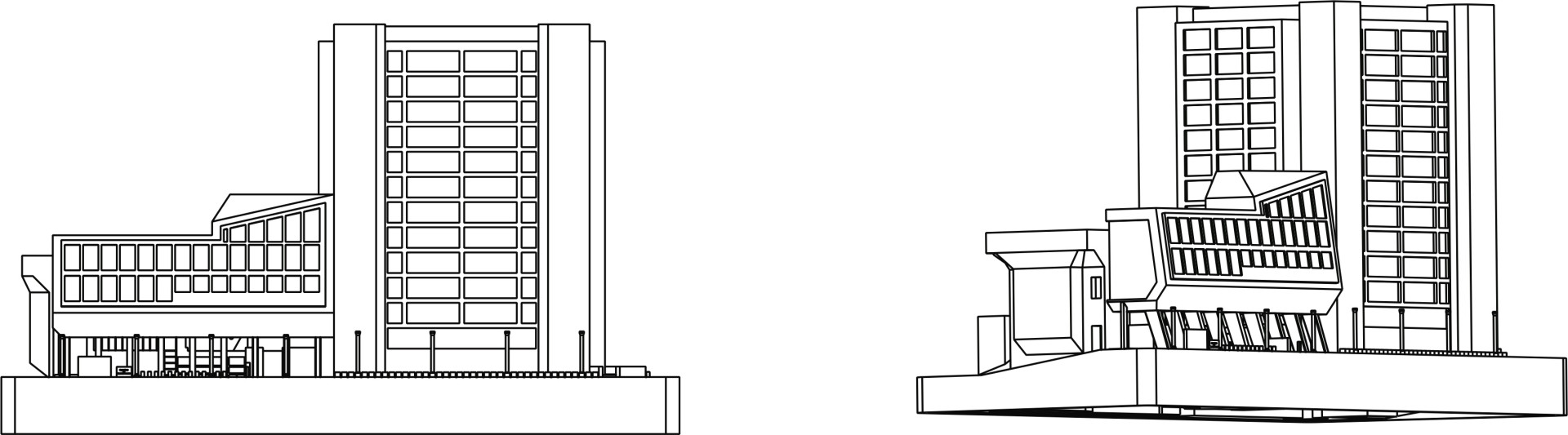 Benedum line drawing elevation Benedum line drawing elevation