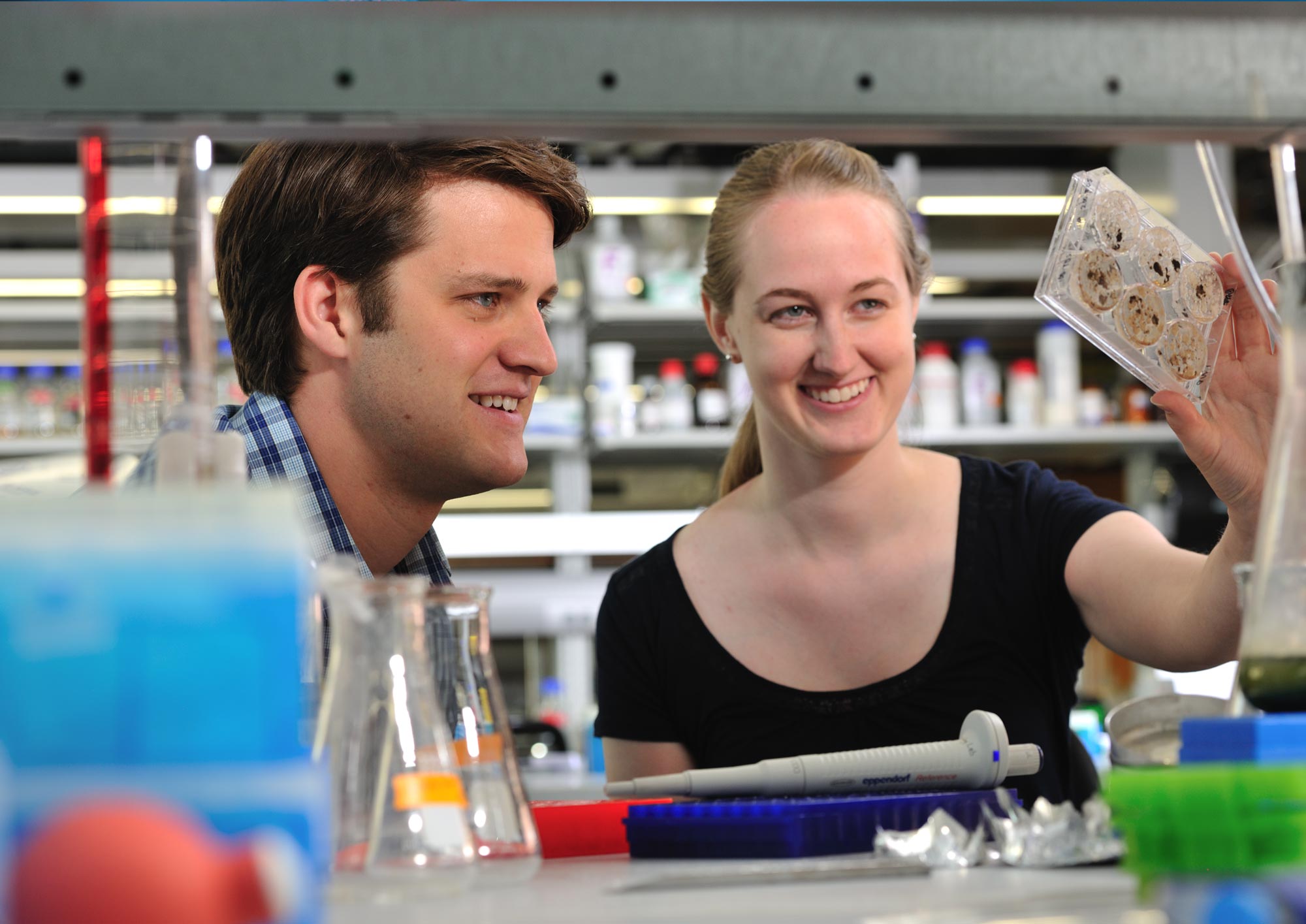Dr. Bibby (left) with PhD student Elyse Stachler