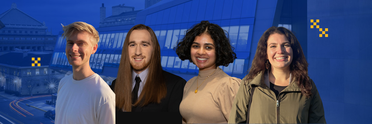 four Students who received the NIH F31 award smiling
