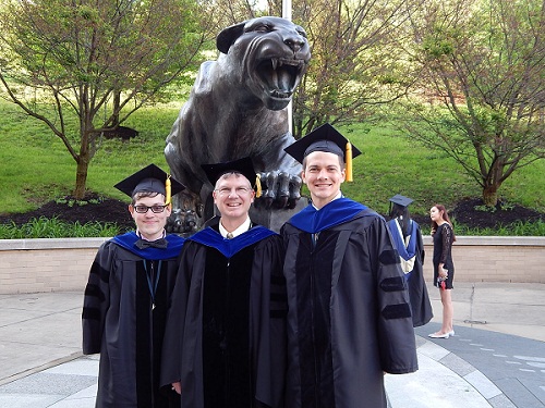 Pitt panther statue and the team