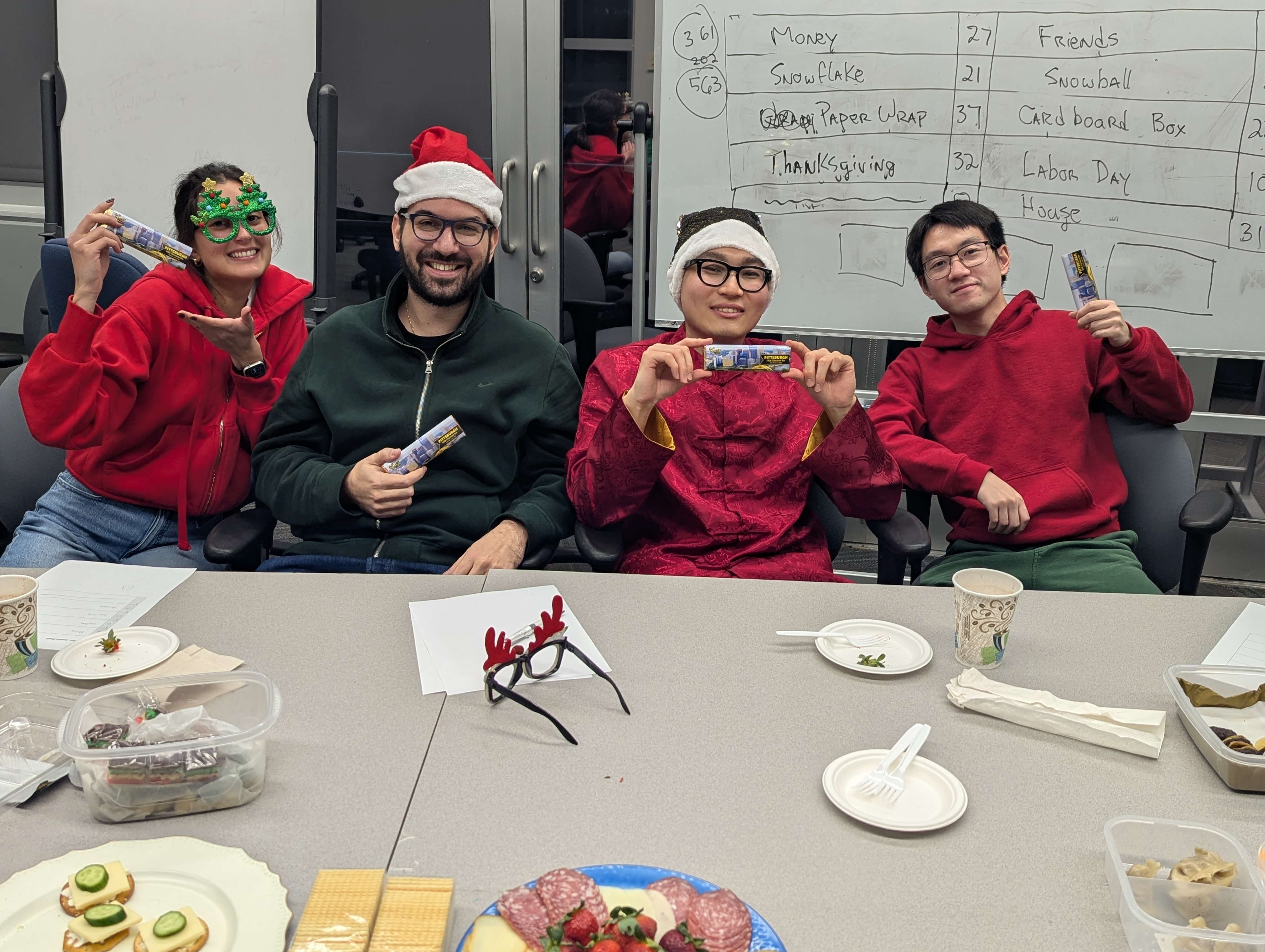 The ORL Family Feud Christmas Celebration winning team group photo