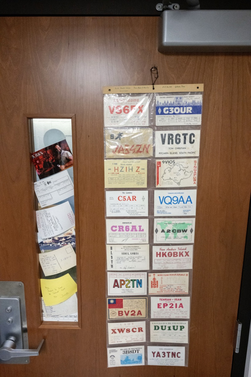 Postcards call signs - Postcards from around the world representing connections made through ham radio (photo by Thomas Altany) Postcards call signs