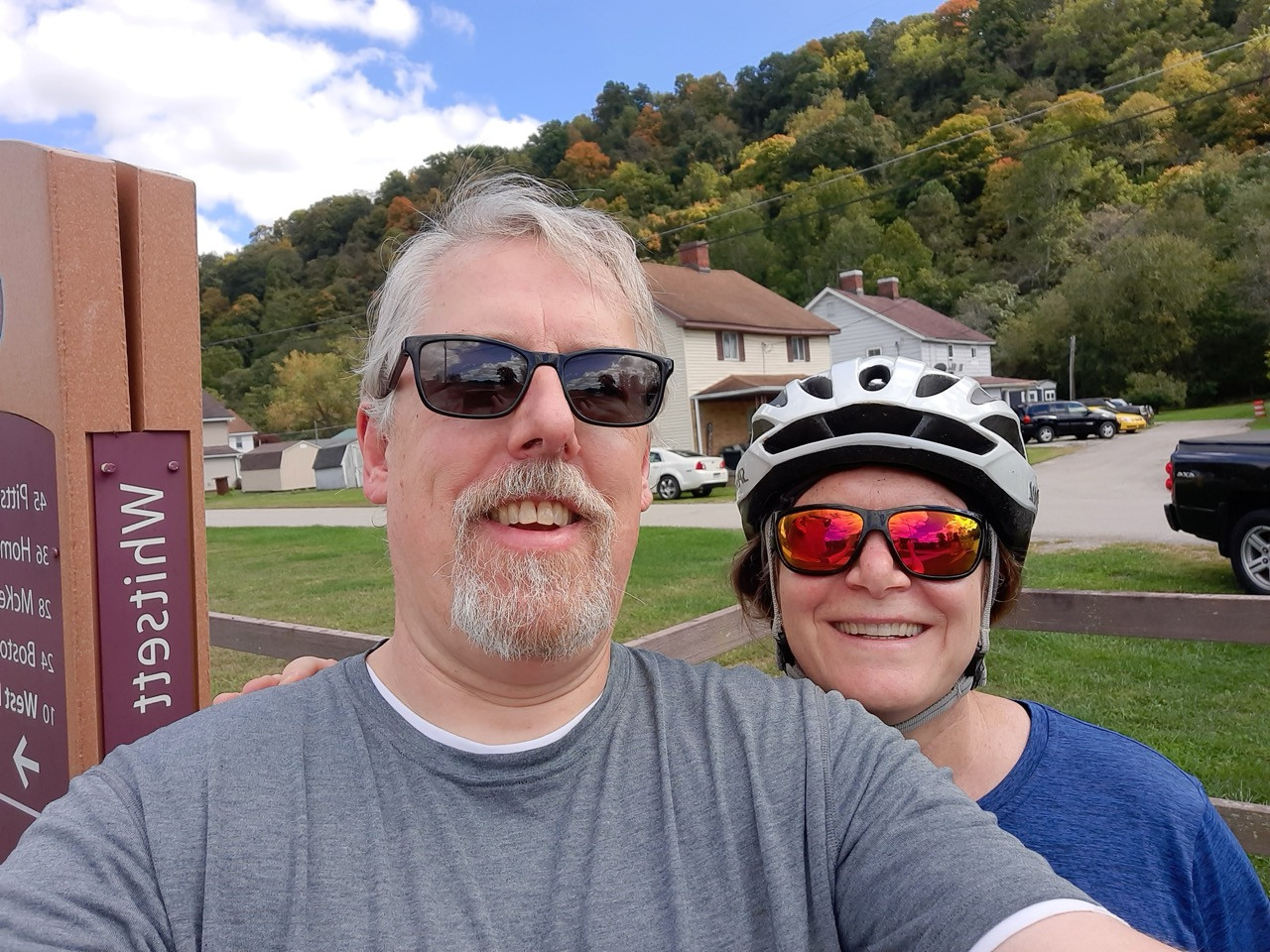 Jacobs Fiez - Steven Jacobs and his wife, Julie Fiez, Distinguished Professor of Psychology at Pitt, on a bike trip on the Great Allegheny Passage. Jacobs Fiez