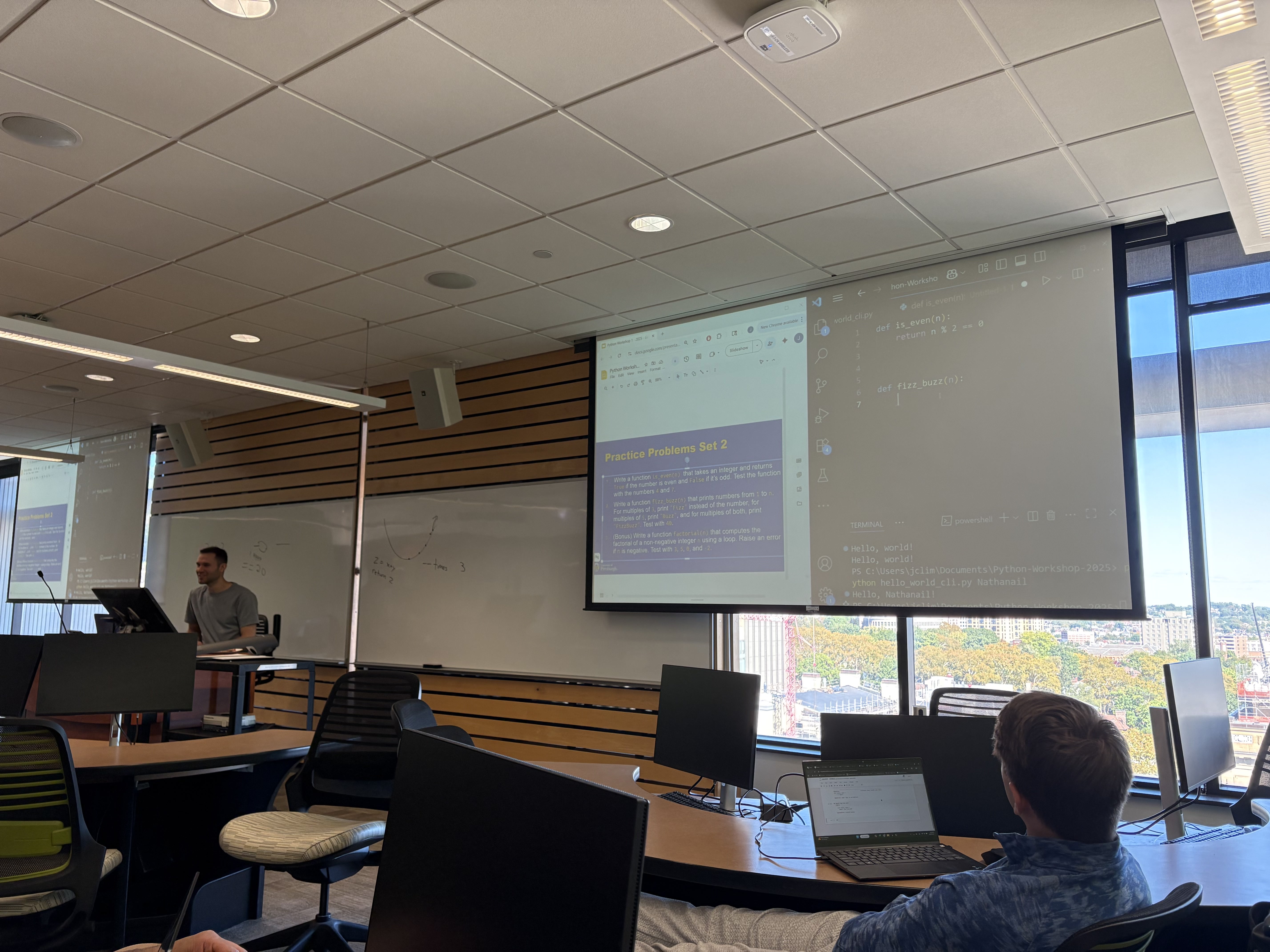 INFORMS workshop in computer room