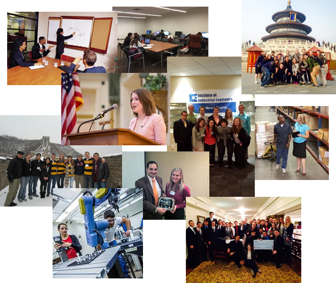 Collage of a variety of undergraduate industrial events