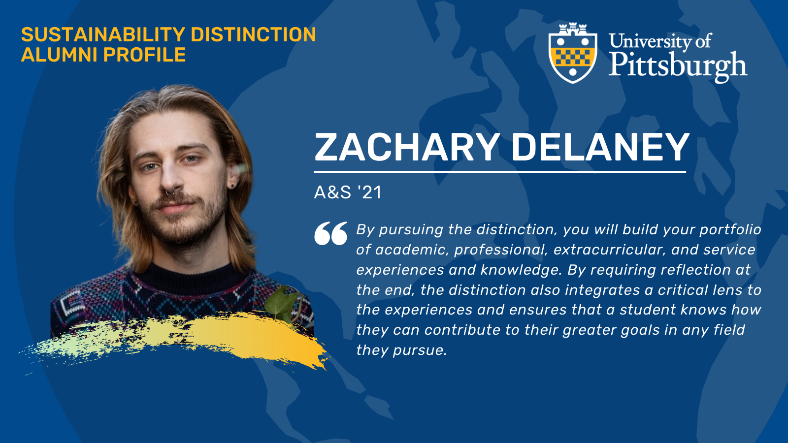 Zachary Delaney - Sustainability distinction alumni profile
