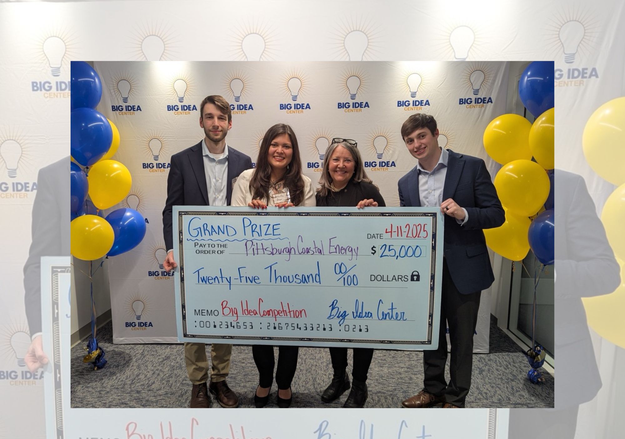 Robert Karnavas, Priscilla Prem, Rhonda Schuldt, and Carlan Grey at the 2025 Big Idea Competition