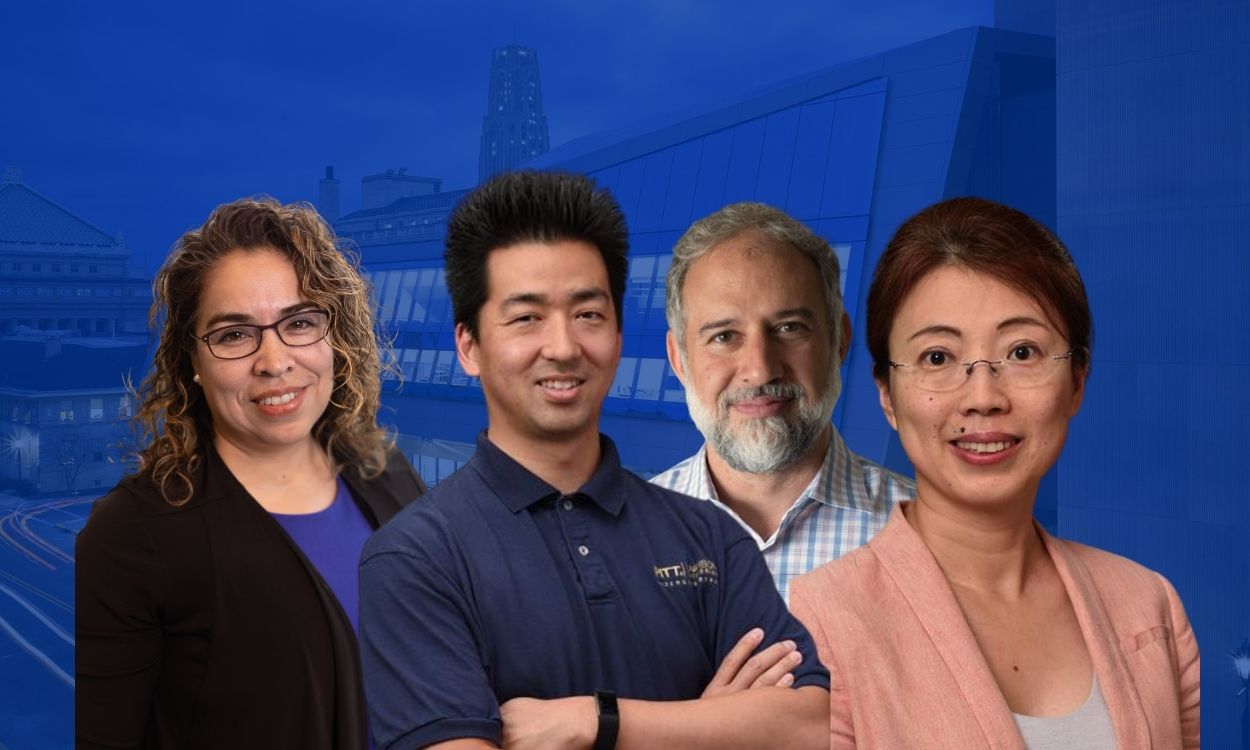 From left to right: Gelsy Torres-Oviedo, TK Kozai, Aaron Batista, Tracy Cui