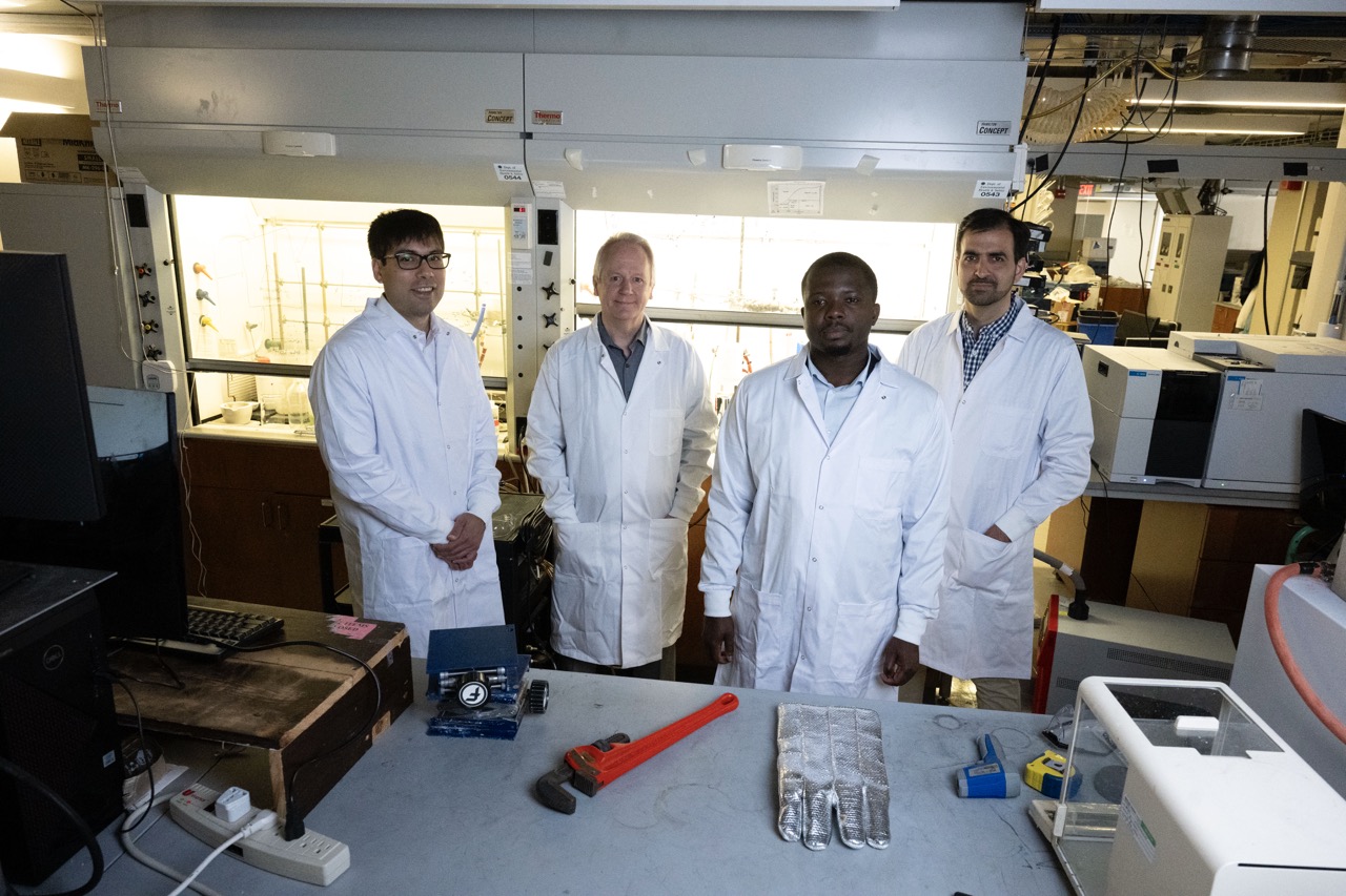 Nader Sawtarie, Götz Veser, Aime Laurent Twizerimana, and Mohammad Masnadi (photo: Thomas Altany)