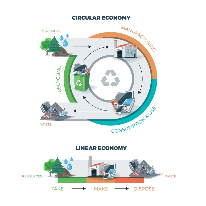 Circular economy vs linear economy