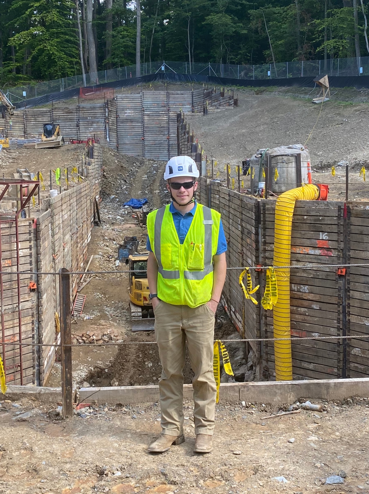 James Clark on a construction site