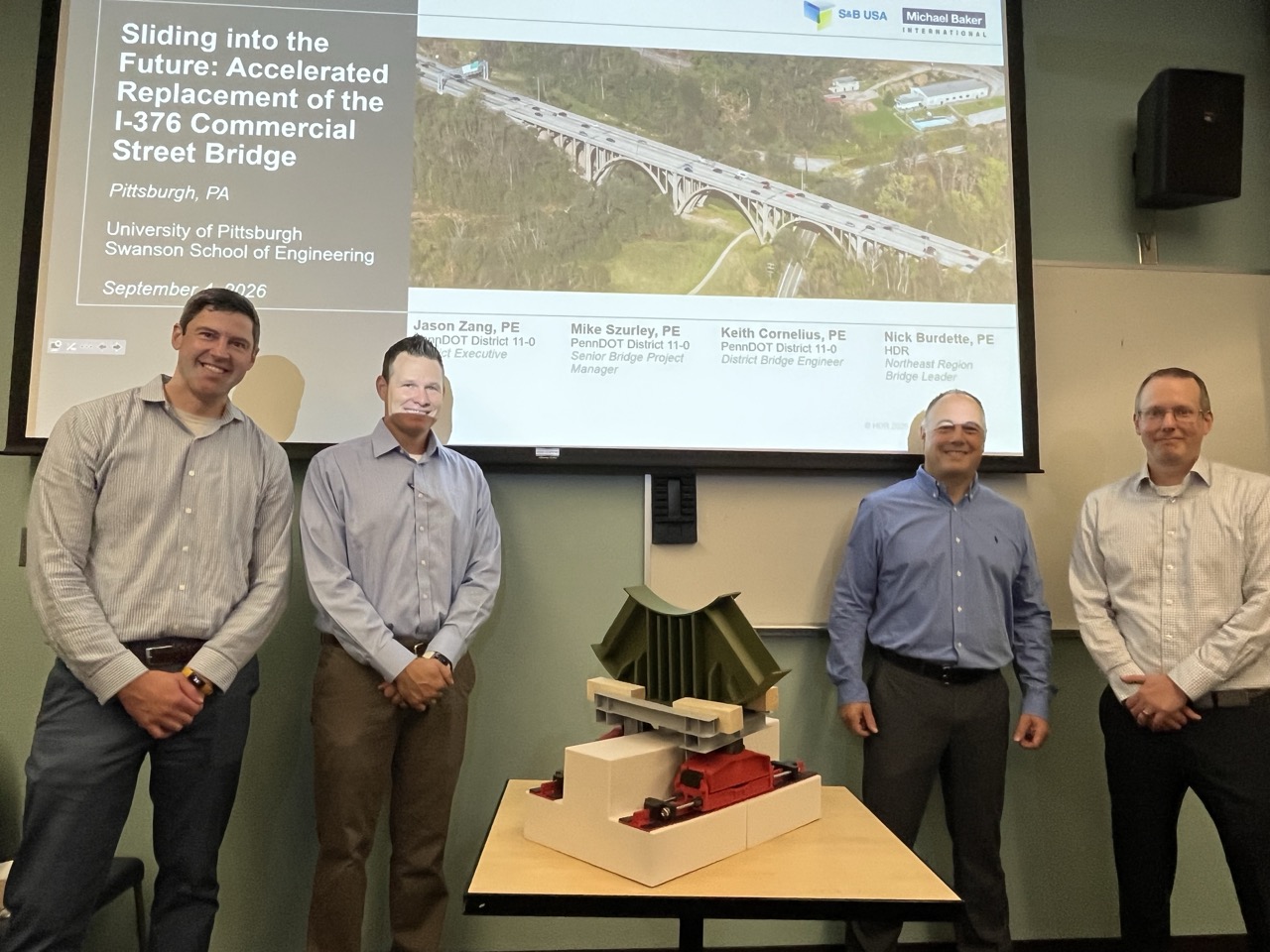 Image of Pitt Engineering Alumni Help Commercial Street Bridge Slide into the Future