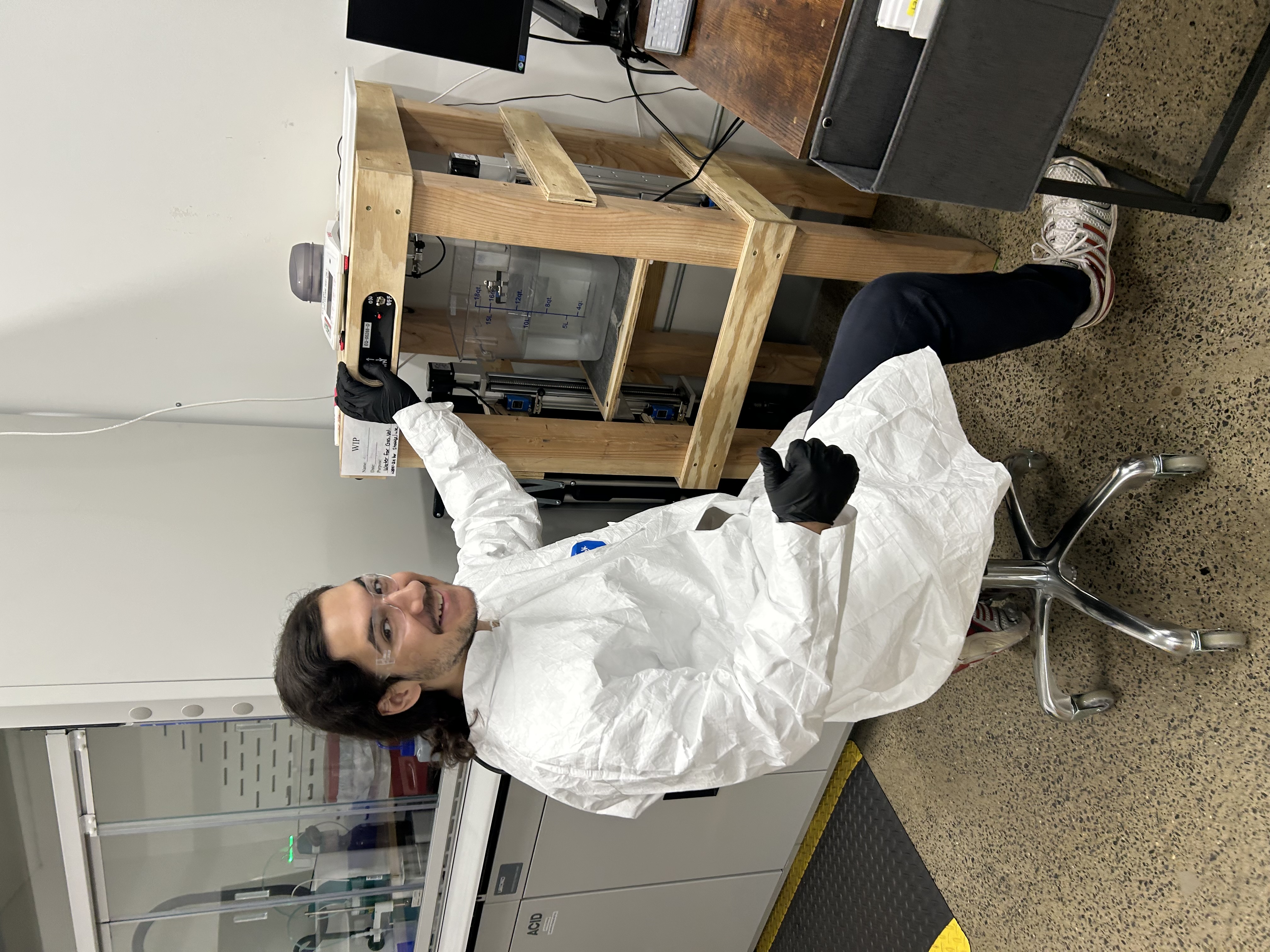 Holden Guibao in a engineering lab working