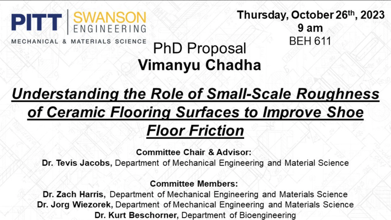 Understanding the role of small scale roughness of ceramic flooring surfaces to improve shoe floor friction