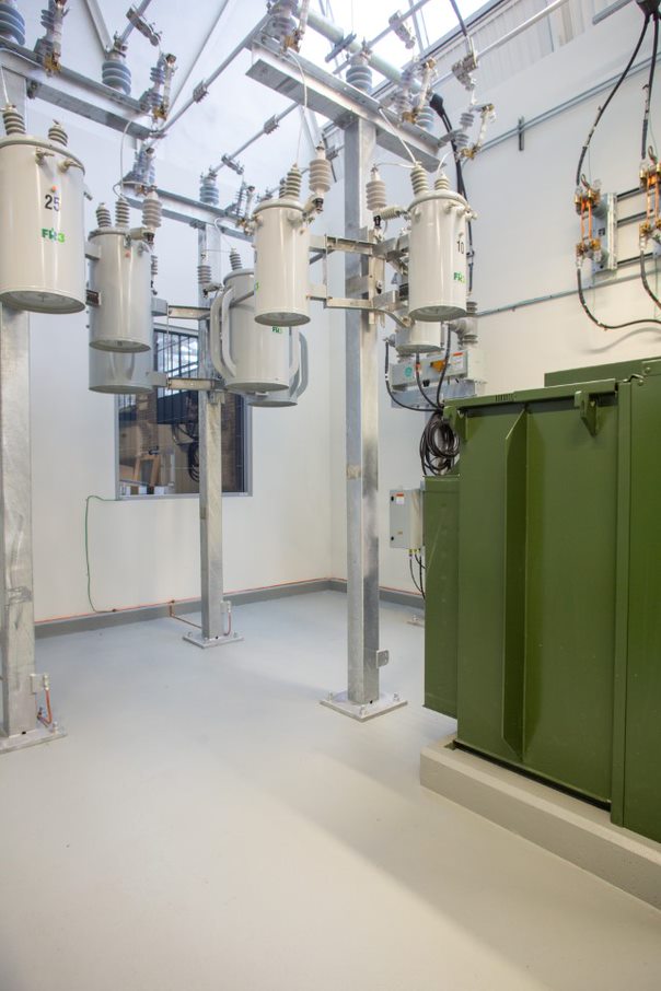 Pole mounted transformers at grid institute