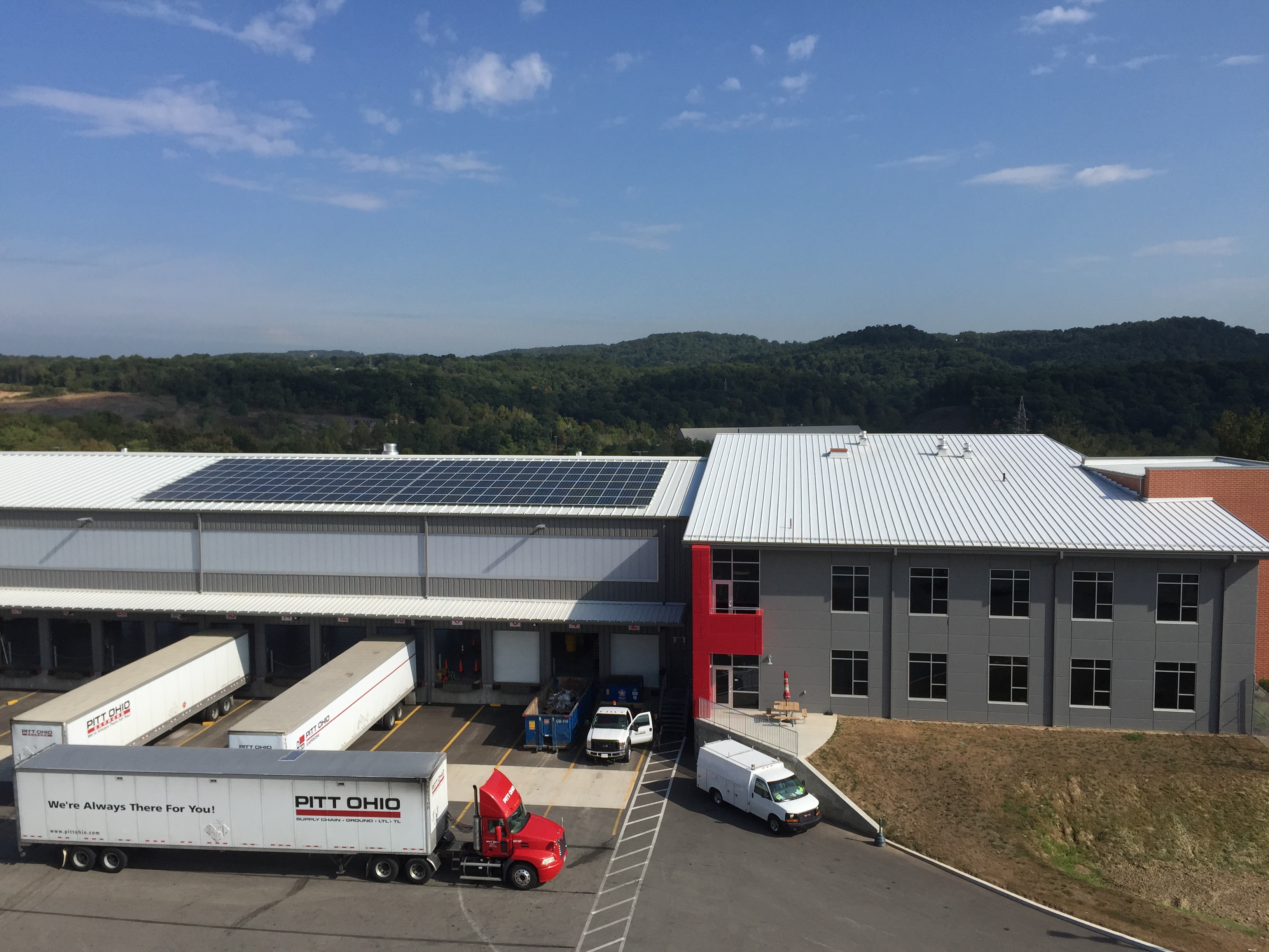 Solar panels on the Harmar facility