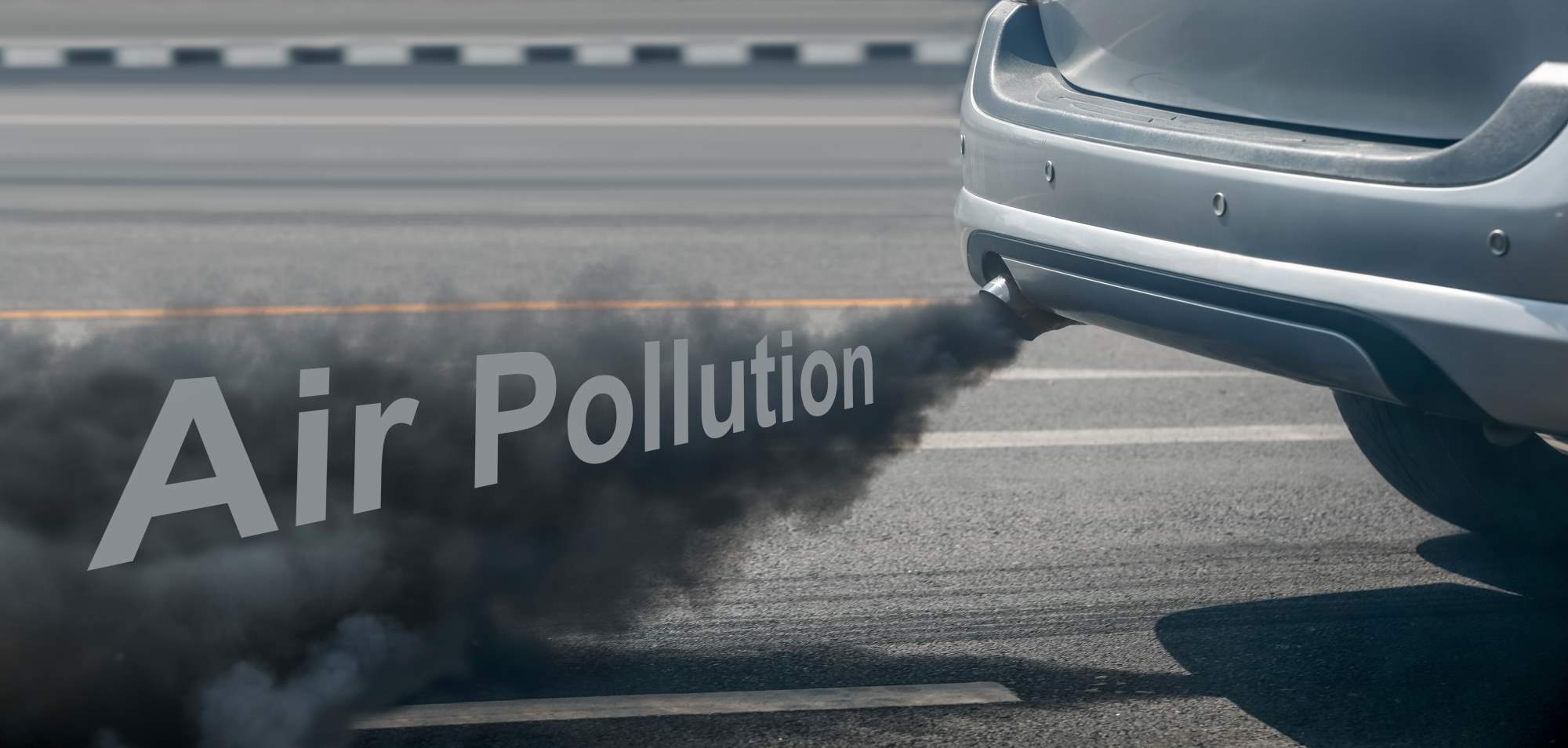 A car emitting emissions