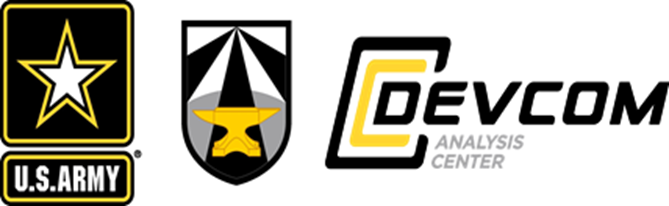 Devcom logo, us army logo